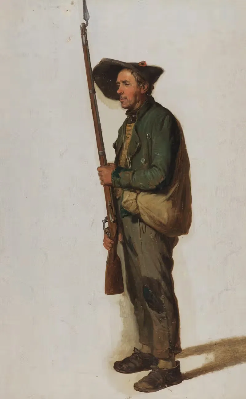 Баденская ордонанс с ружьем by Иоганн Баптист Кирнер, 1832-1837 — digital art print download