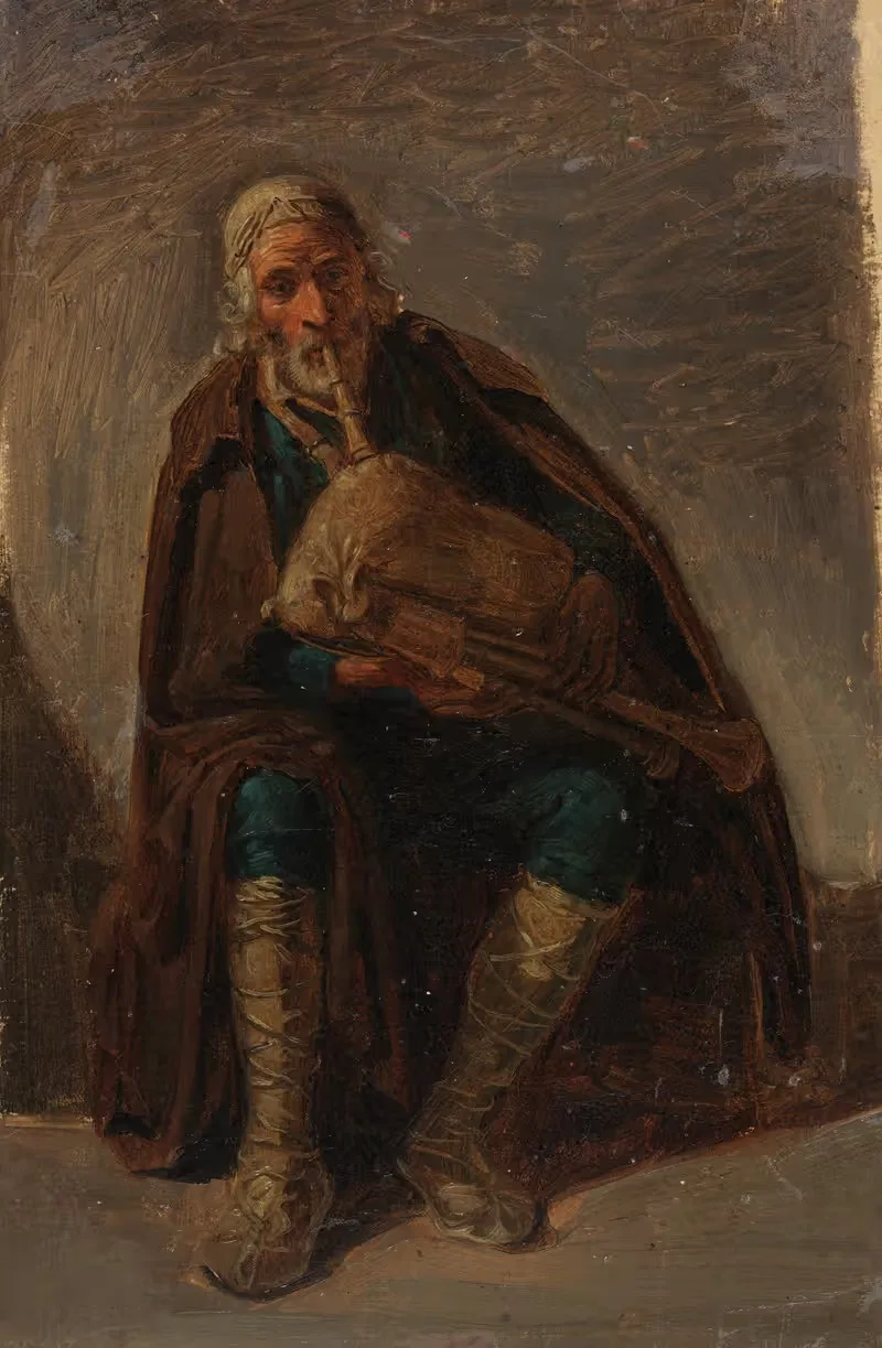 Итальянец, играющий на волынке by Иоганн Баптист Кирнер, 1832-1837 — digital art print download