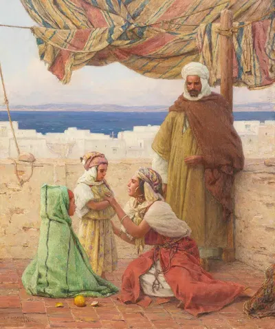 На крышах Белого города, Танжер by Луи Огюст Жирардо, 1925 — digital art print download