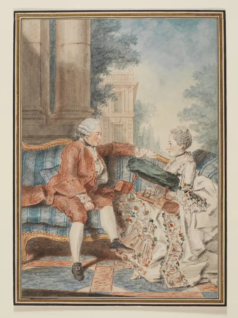 Couple on a canapé by Louis Carrogis Carmontelle — digital art print download