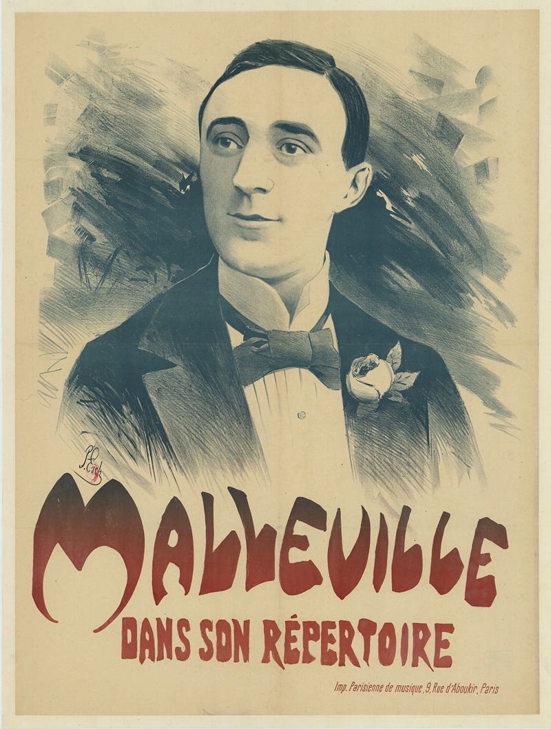 Malleville dans son répertoire by J. Esch, 1896 — digital art print download