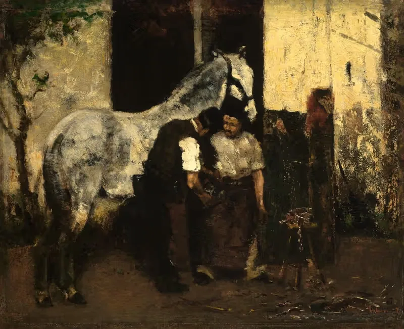 У кузнеца by Макс Либерман, 1874 — digital art print download