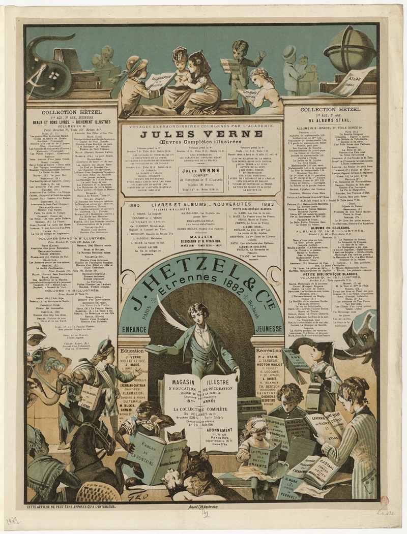 J. Hetzel & C.ie affiche Étrennes 1882 — Jean Geoffroy