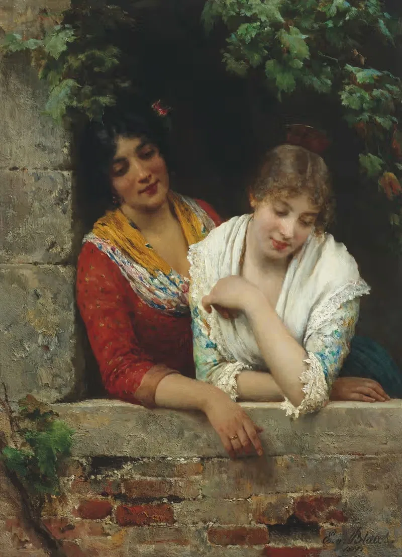 Мечтатели by Эугени фон Блаас, 1887 — digital art print download
