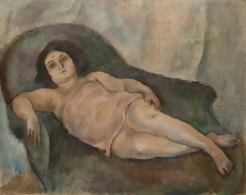 Модель в розовой рубашке by Жюль Паскин, 1925 — digital art print download