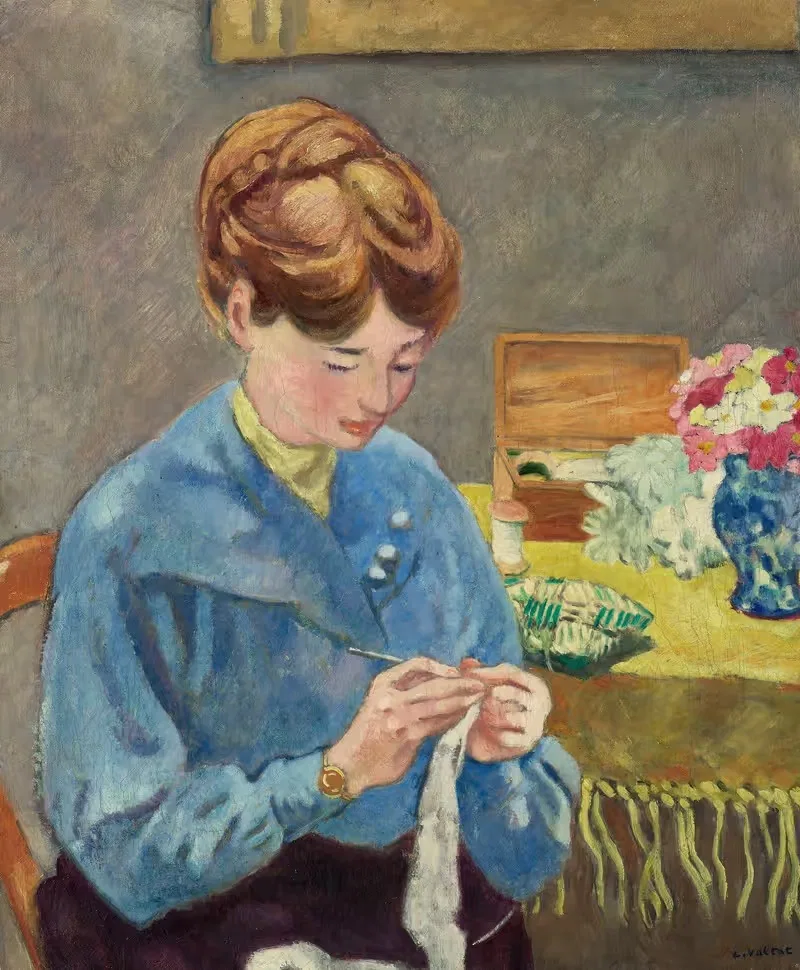 Femme tricotant — Louis Valtat
