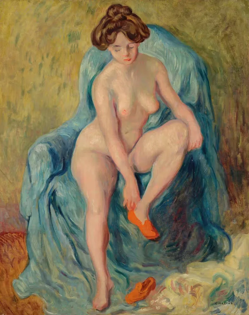 Nu aux chaussons rouges by Louis Valtat — digital art print download