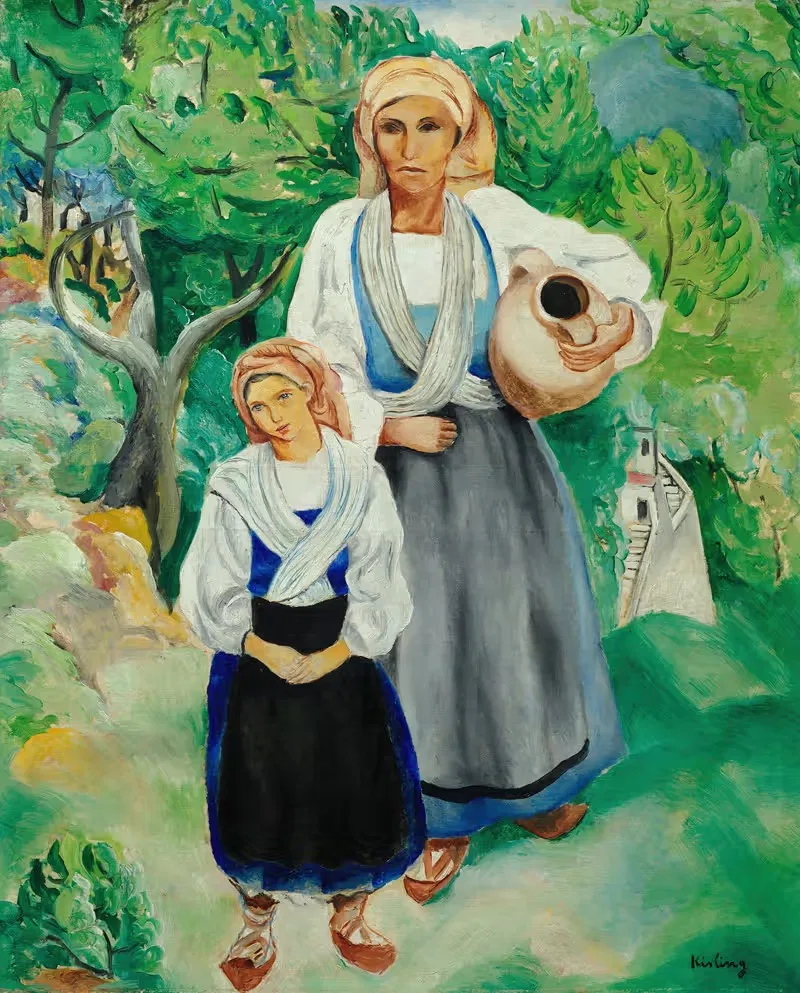 Paysannes en costume traditionnel — Moïse Kisling