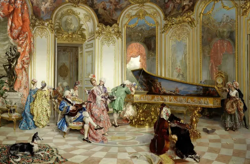 A musical soirée by Oreste Cortazzo — digital art print download