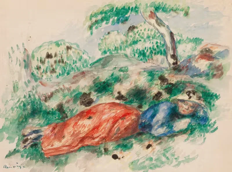 Женщина, лежащая by Пьер-Огюст Ренуар, 1898 — digital art print download