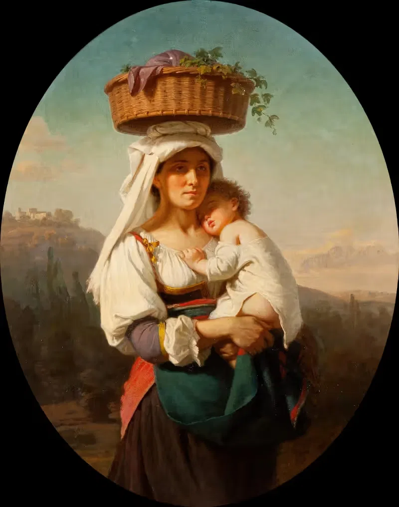Italian mother with child — Amalia Lindegren