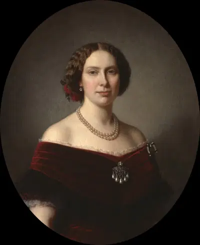 Ловиза (1828-1871), принцесса Нидерландов, королева Швеции и Норвегии by Амалия Линдегрен, 1828-1871 — digital art print…