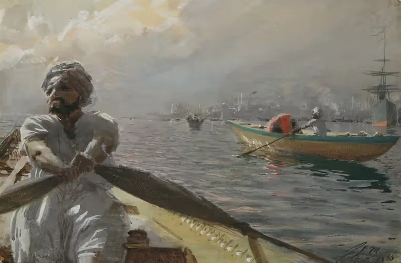Turkish Boatman in the Constantinople Harbour — Anders Zorn