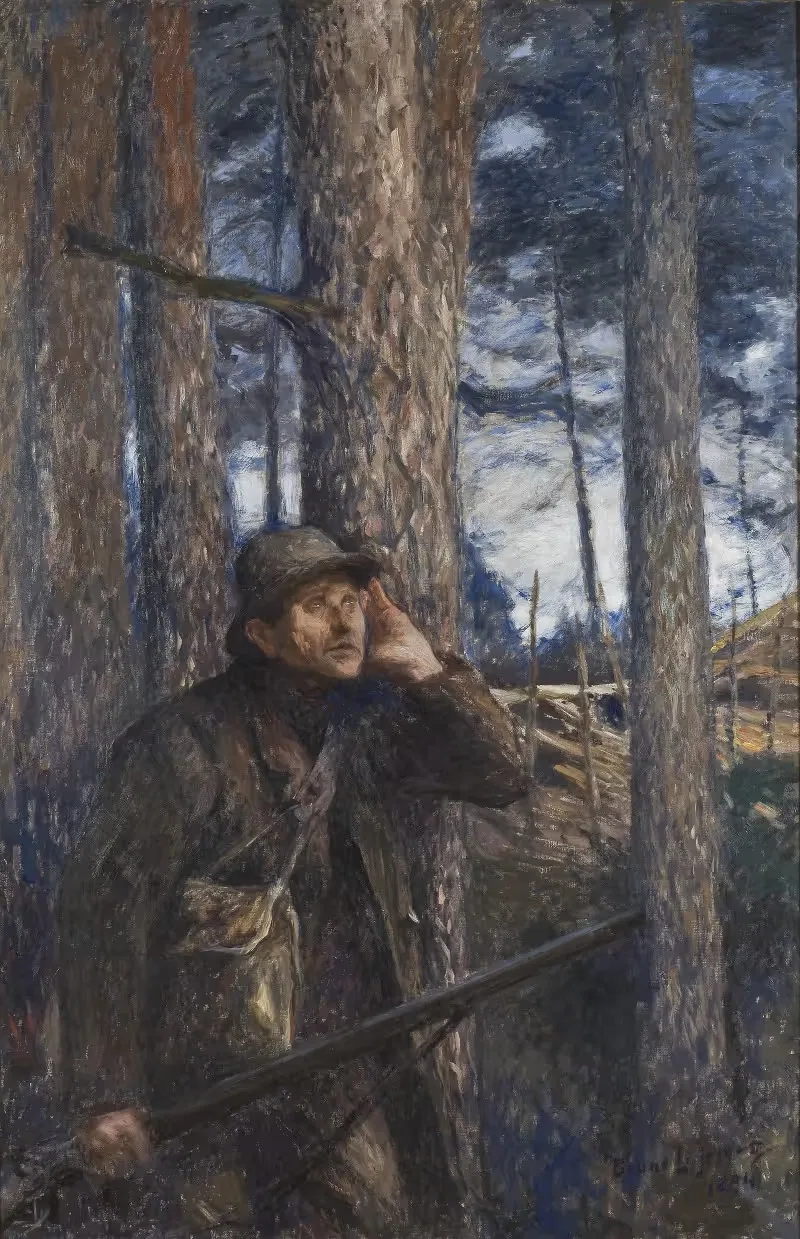 A Poacher by Bruno Liljefors, 1894 — digital art print download