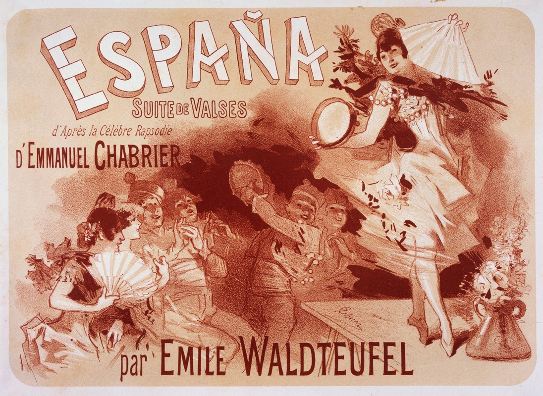 Espana Suite de valses by Жюль Шере, 1885 — digital art print download