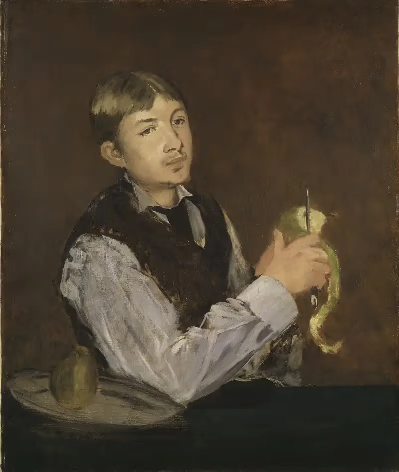 Young Boy Peeling a Pear by Édouard Manet — digital art print download