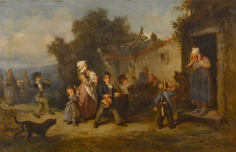 Детские шалости by Эжен Жозеф Лежен, 1866 — digital art print download
