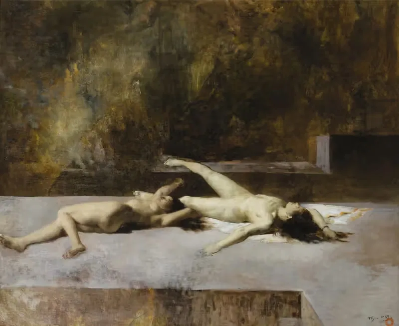 Study for L'Incendie — Eugène Fromentin