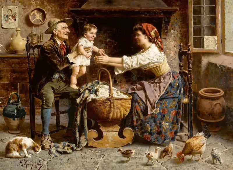 The happy family — Eugenio Zampighi