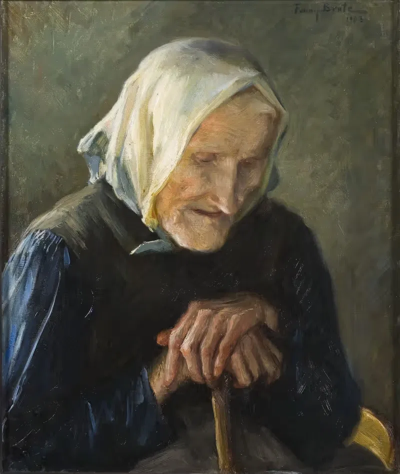 Старая слепая женщина by Фанни Брате, 1903 — digital art print download