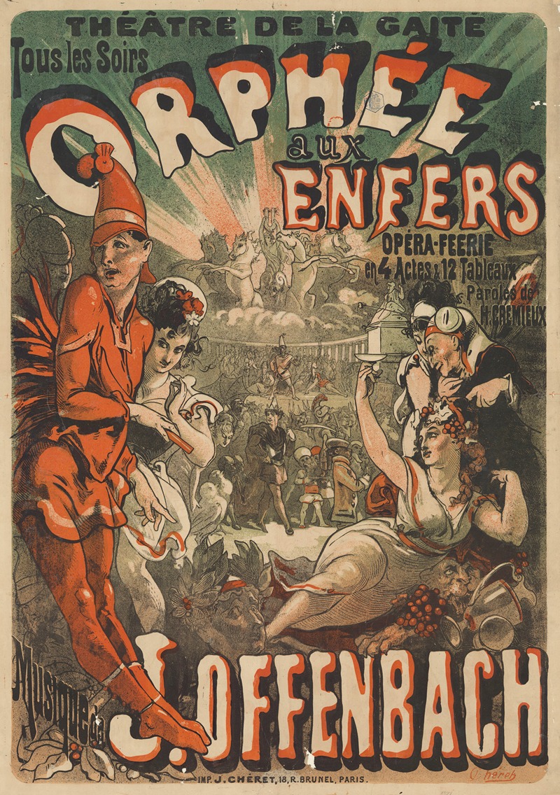 Jacques Offenbach's Orphée aux enfers — Jules Chéret