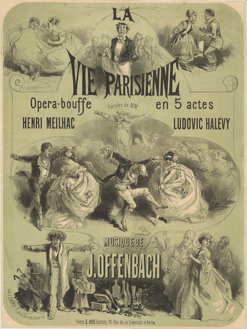 La Vie parisienne by Жюль Шере, 1866 — digital art print download