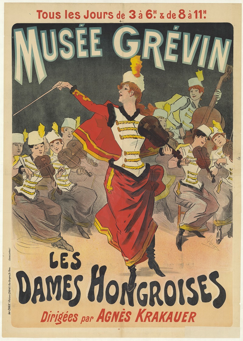 Musée Grévin. Les Dames hongroises dirigées par Agnès Krakhauer — Jules Chéret
