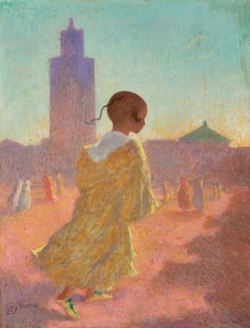 Petit enfant dans la cour d'une mosquée — Lucien Lévy-Dhurmer