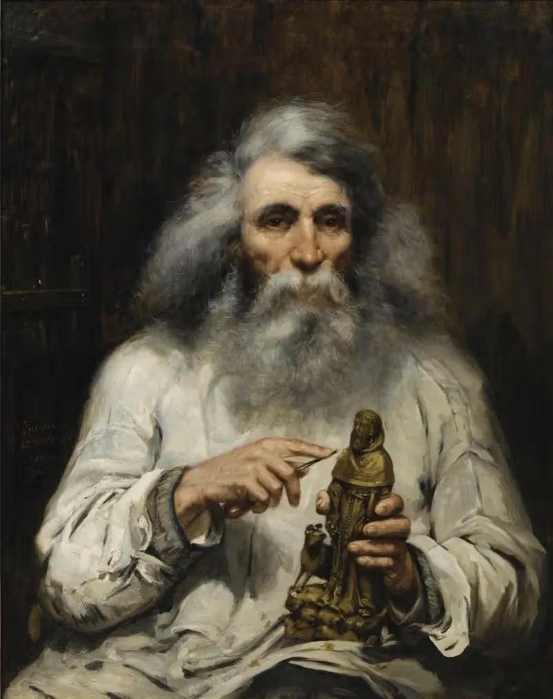 Скульптор by Люсиен или К. Люцян Пшепиорский, 1889 — digital art print download