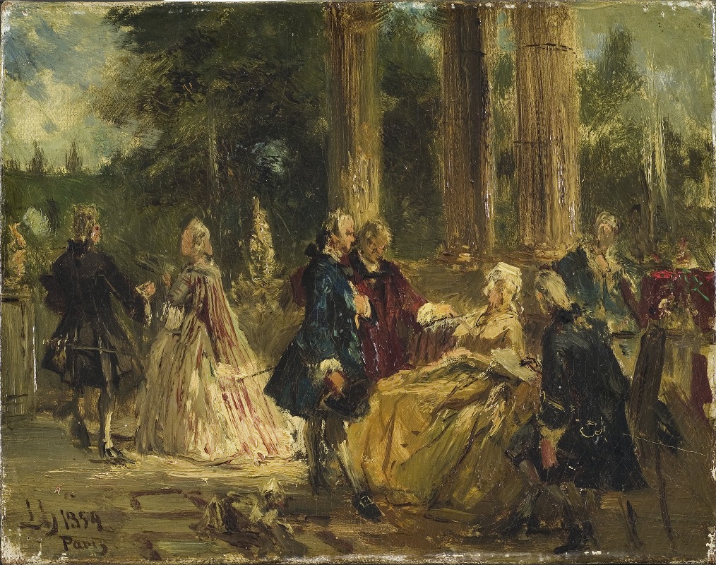 Rococo. Study by Ludwig Von Hagn, 1854 — digital art print download