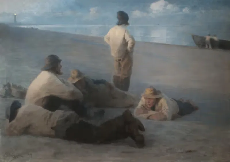 Summer Evening on the Beach at Skagen — Peder Severin Krøyer