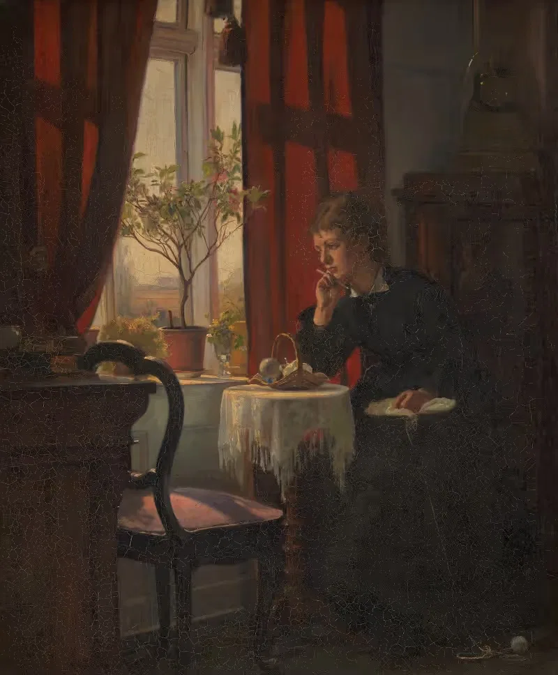 Helga Johansen, kunstnerens søster — Viggo Johansen