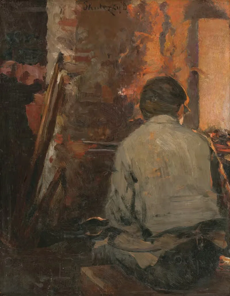 У печи by Доминик Скутецкий, 1905 — digital art print download