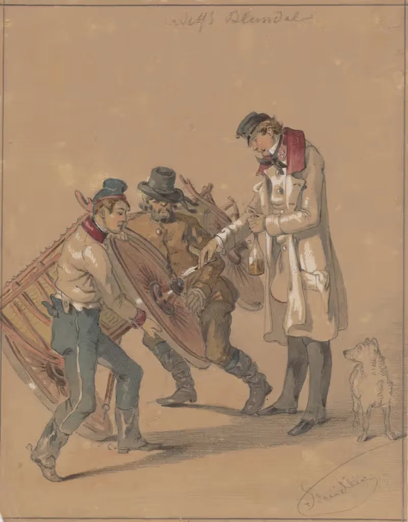 Oiling the Center Pin by Friedrich Carl von Scheidlin — digital art print download