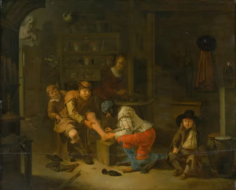 At the Apothecary's by Gerrit Lundens, 1656 — digital art print download