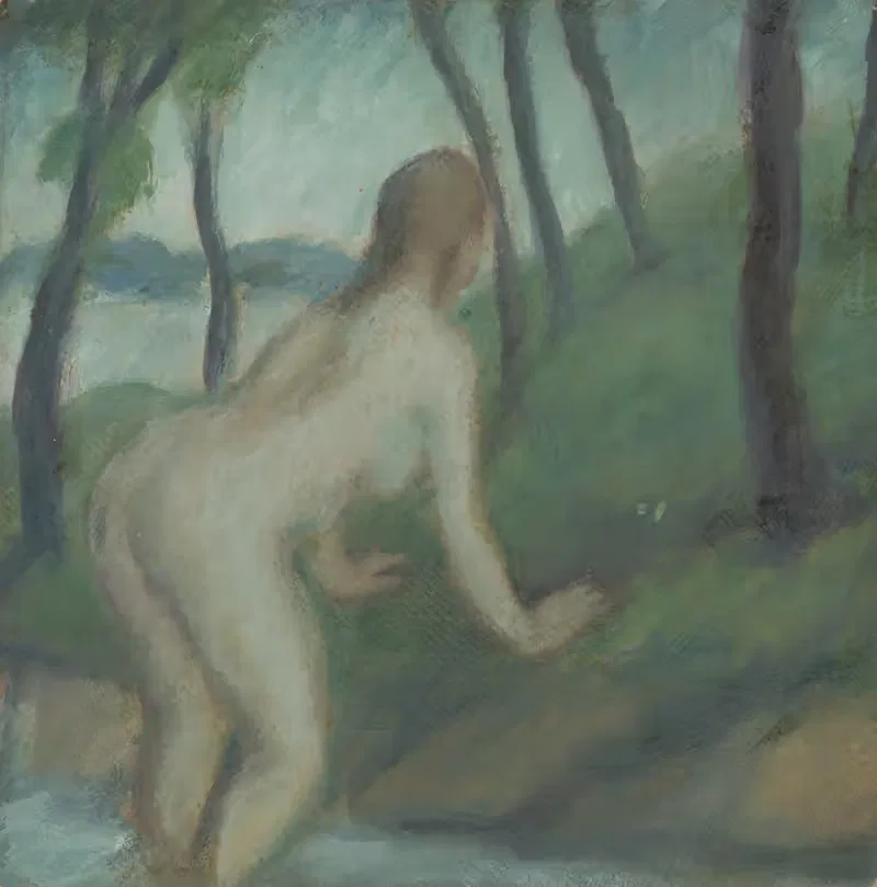Акт в пейзаже by Гюла Дерковиц, 1919 — digital art print download