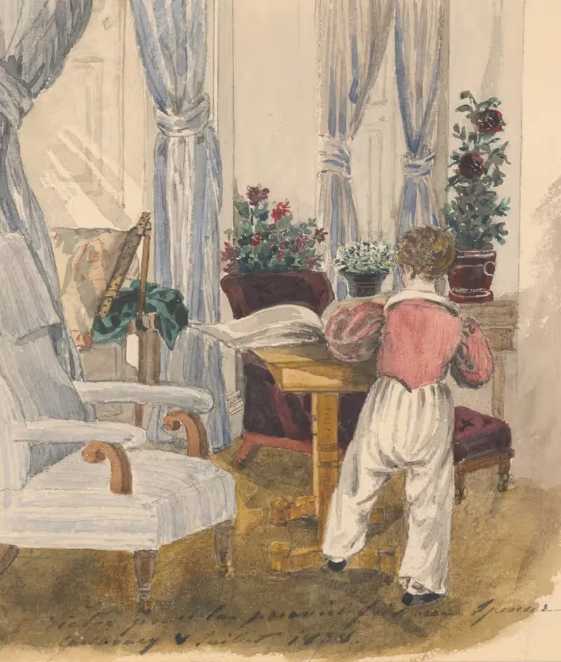 Син Виктор Одескальчи в Русовцах by Генриетта Одескальчи, 1838 — digital art print download