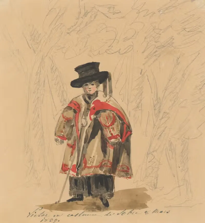 Син Виктор в словенском костюме by Генриетта Одескальчи, 1839 — digital art print download