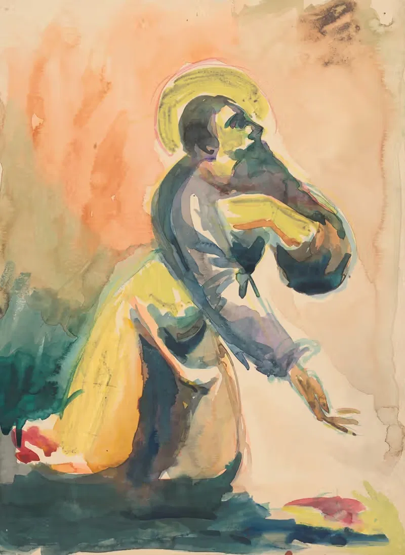 Kľačiaci svätec by Ján Novák, 1940–1944 — digital art print download