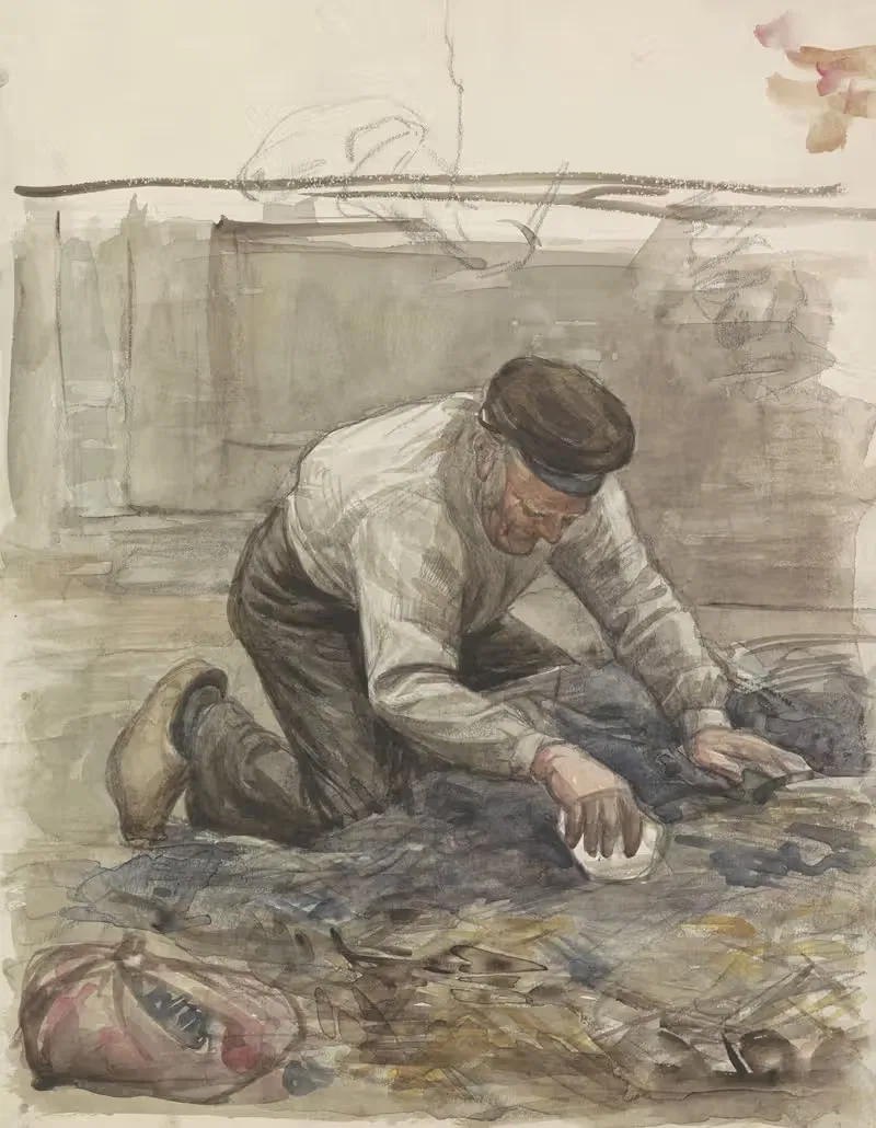 Boer, op zijn knieën — Jan Veth