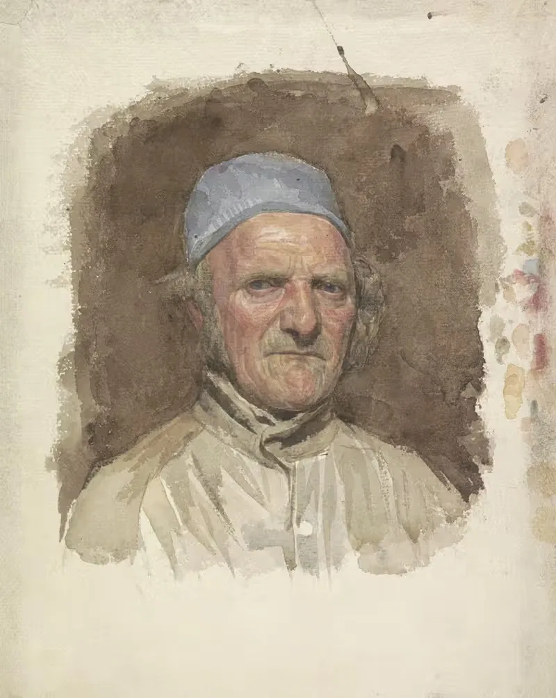Портрет мужчины, в синей шапке by Ян Вет, 1874 - 1925 — digital art print download