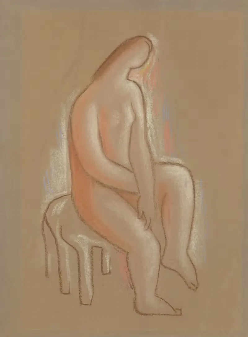 Сидящая женщина by Микулаш Галанда, 1930 — digital art print download