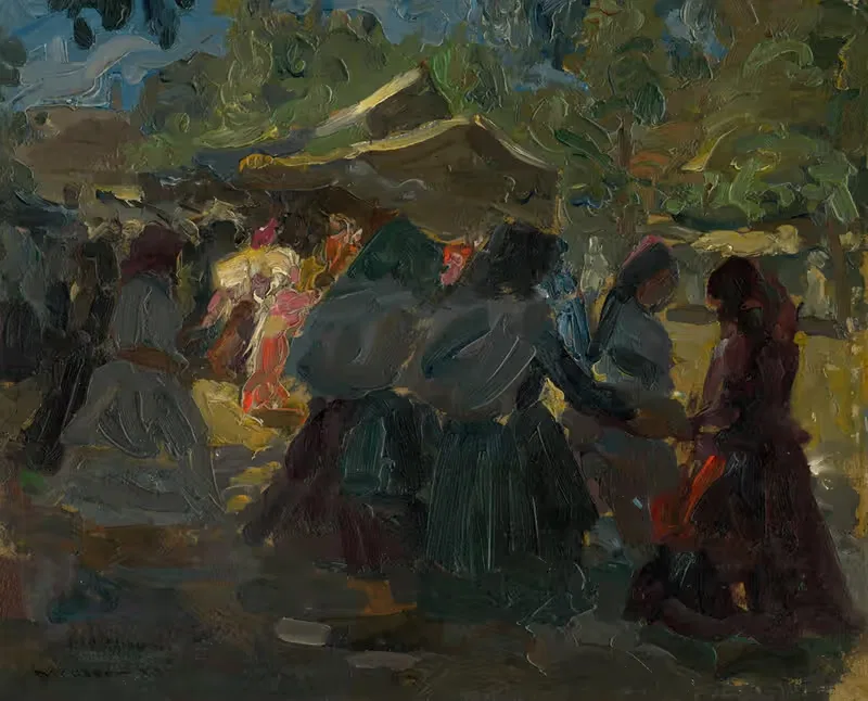 Na trhu by Jozef Teodor Mousson, 1925 — digital art print download
