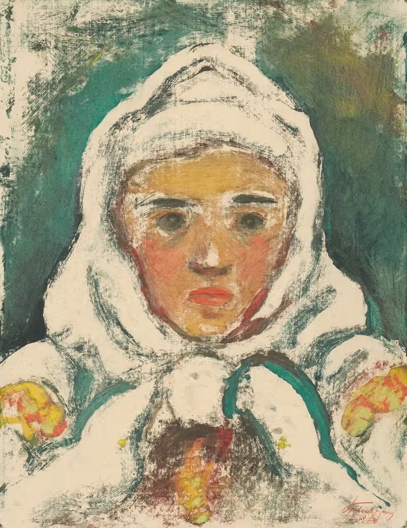 Голова деревенской женщины by Золо Палугай, 1930 — digital art print download