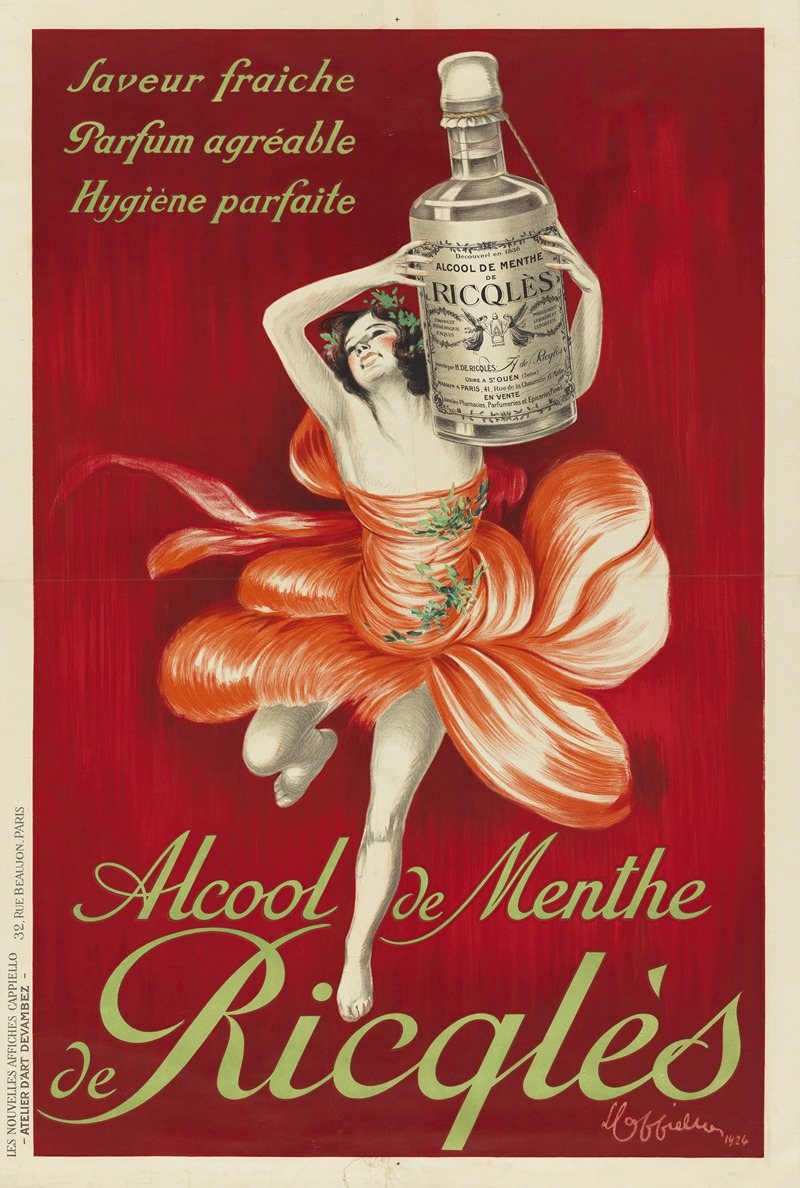Alcool de menthe de Ricqlès by Леонетто Каппьелло, 1924 — digital art print download