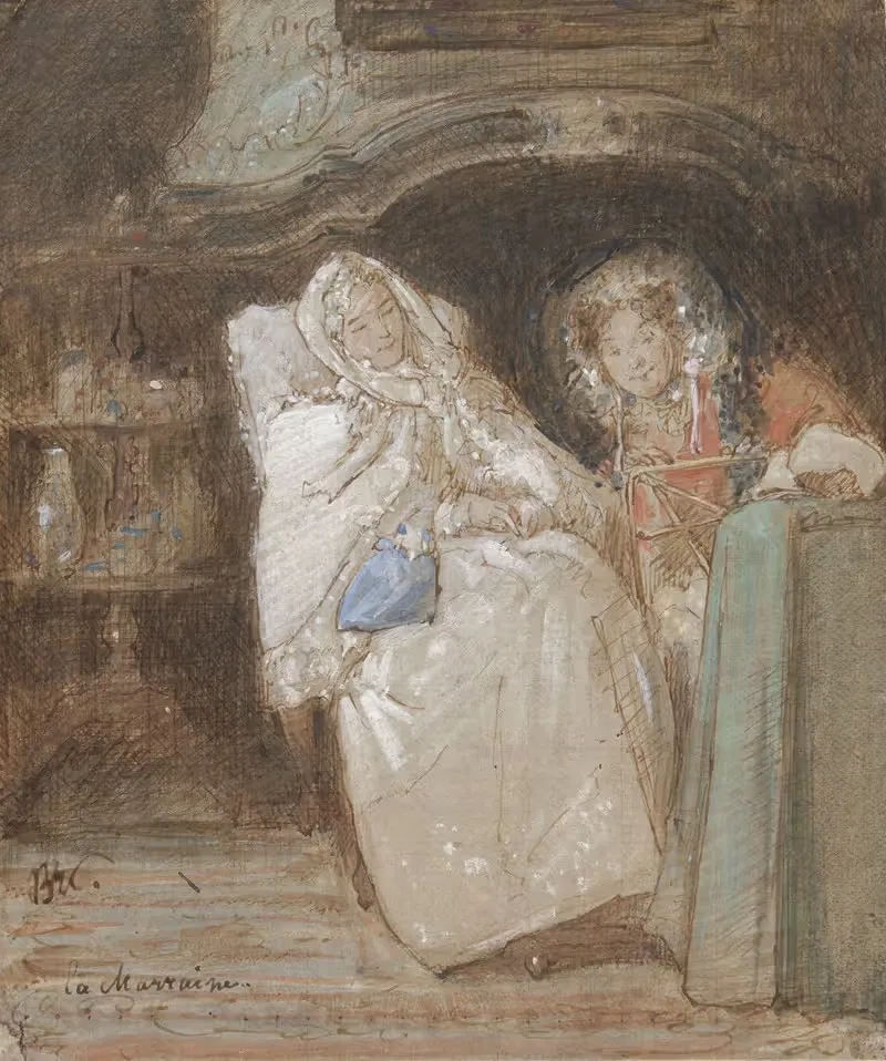 De peettante by Alexander Hugo Bakker Korff, 1834 - 1882 — digital art print download