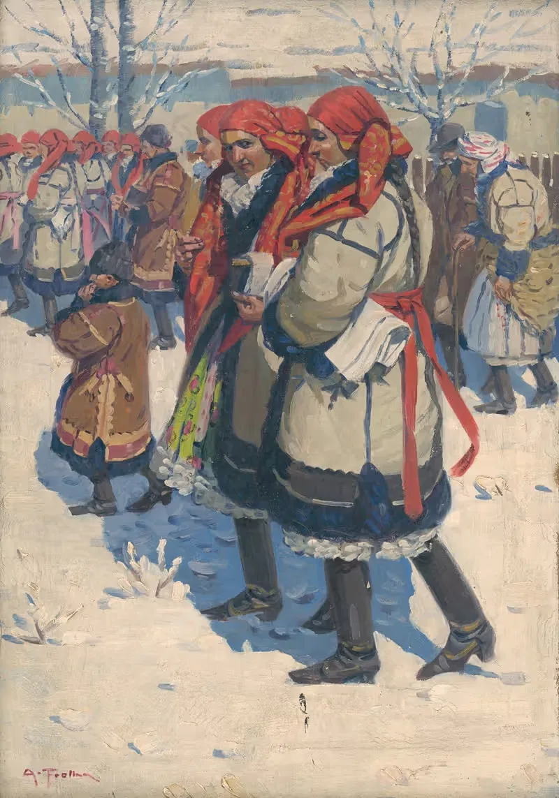 Моравские словаки зимой by Антос Фролка, 1920 — digital art print download
