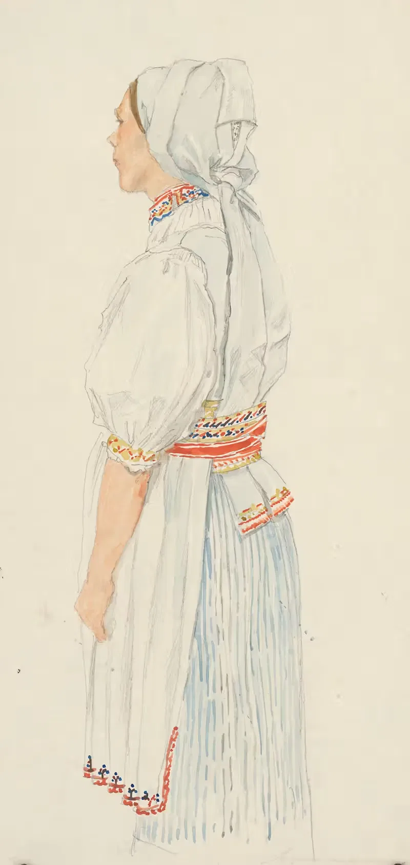 Study of a Slovak Woman — Emil Orlik