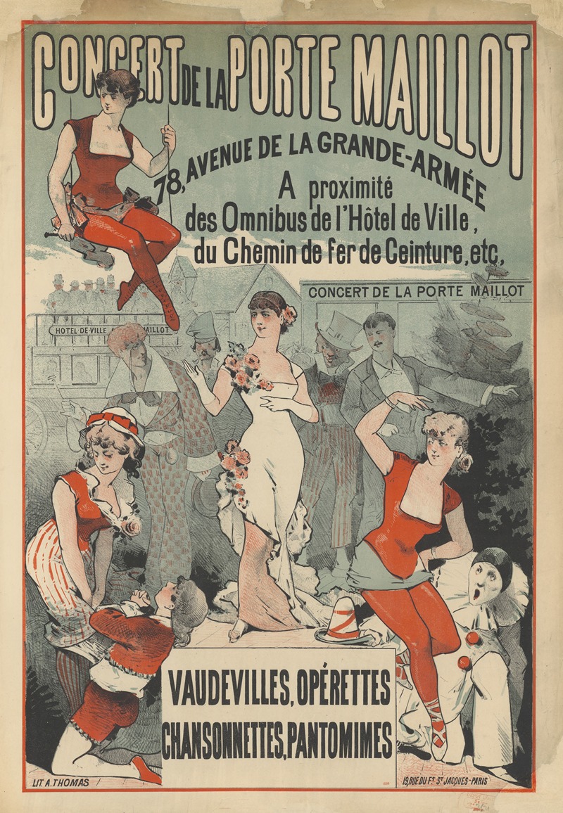 Concert de la Porte Maillot — Lith. A. Thomas