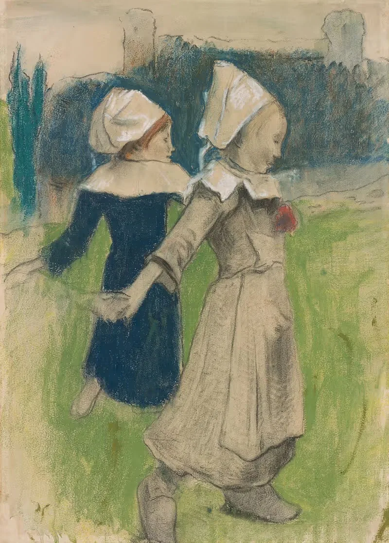 Study for Breton Girls Dancing, Pont-Aven — Paul Gauguin
